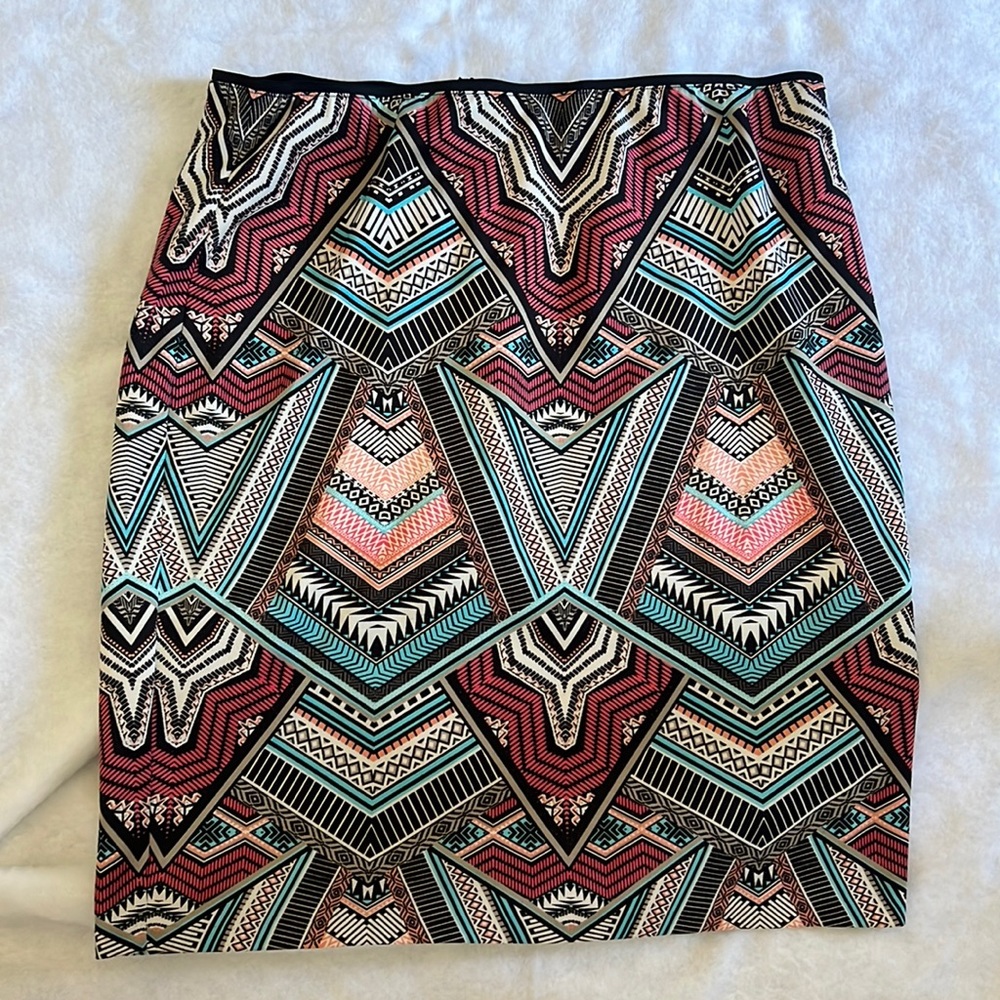 Stretchy colorful pattern 2x skirt